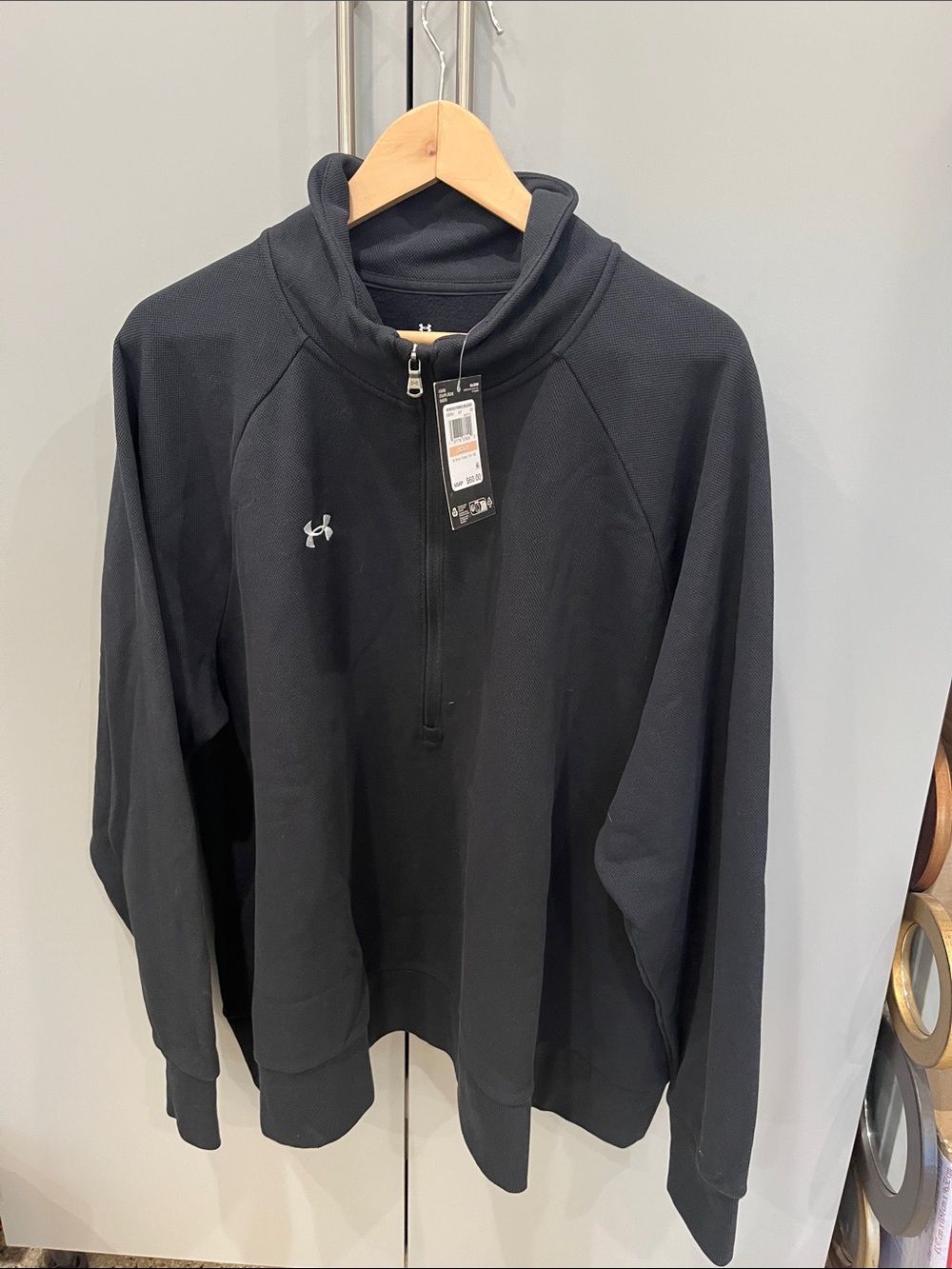 Under Armour Men's Black Half-Zip Pullover Sweatshirt
